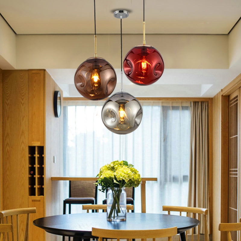 Modern Style 1 - Pendant Light with Concave Glass Shade Taavita Hanging Light for Restaurant