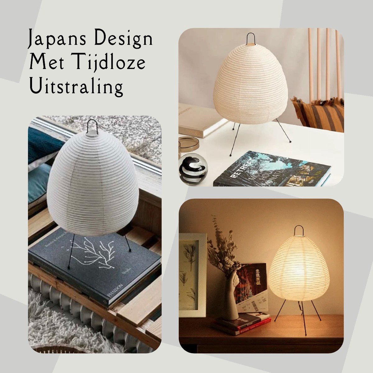 Taavita Japanese Rice Paper Floor Lamp