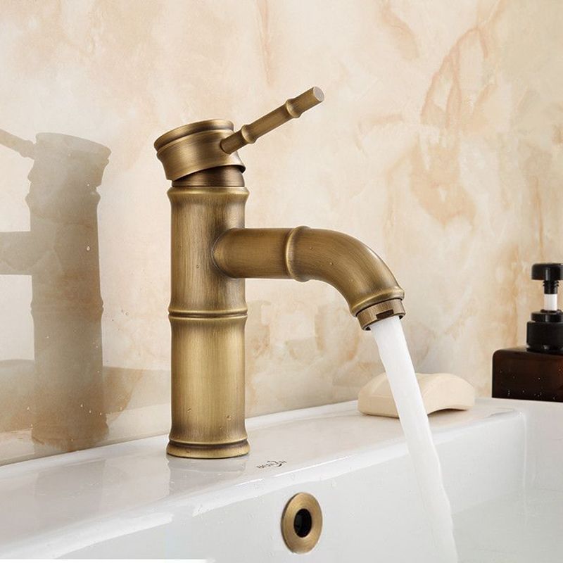 Taavita Brass Lever Handle Bathroom Faucet Single Hole Vessel Sink Faucet