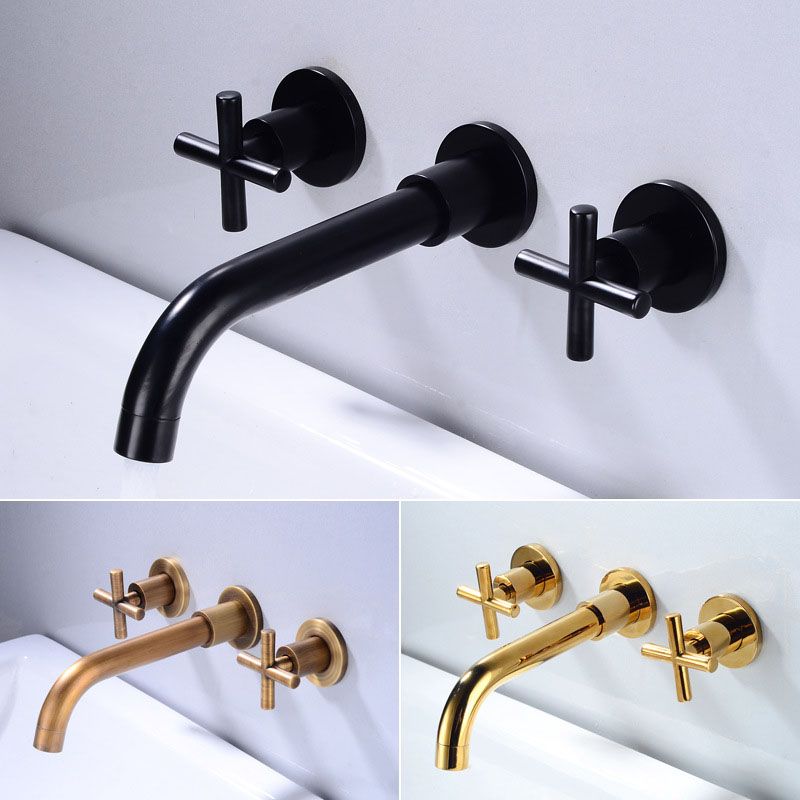 Modern Wall Mounted Faucet Bathroom Rotate Handle Bathtub Faucet Clearhalo 'Bathroom Remodel & Bathroom Fixtures' 'Bathtub Faucets' 'bathtub_faucets' 'Home Improvement' 'home_improvement' 'home_improvement_bathtub_faucets' 1200x1200_3c4fb460-eb07-4b87-bf55-3ac3445c7c03