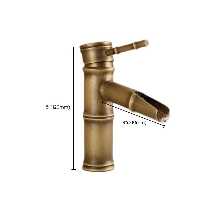 Taavita Brass Lever Handle Bathroom Faucet Single Hole Vessel Sink Faucet