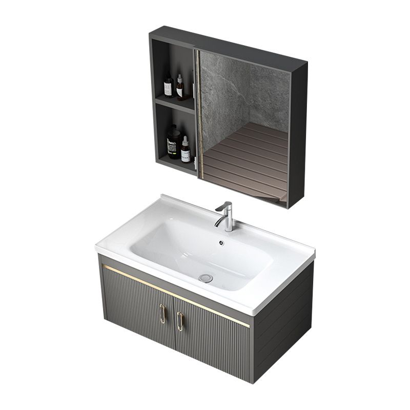 Wall Mount Glam Bathroom Sink Vanity with Faucet Included