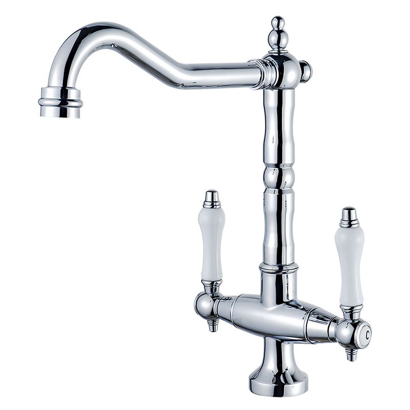 Taavita Bar Faucet for the Kitchen, Double Handle, High Arc, Without Sensor