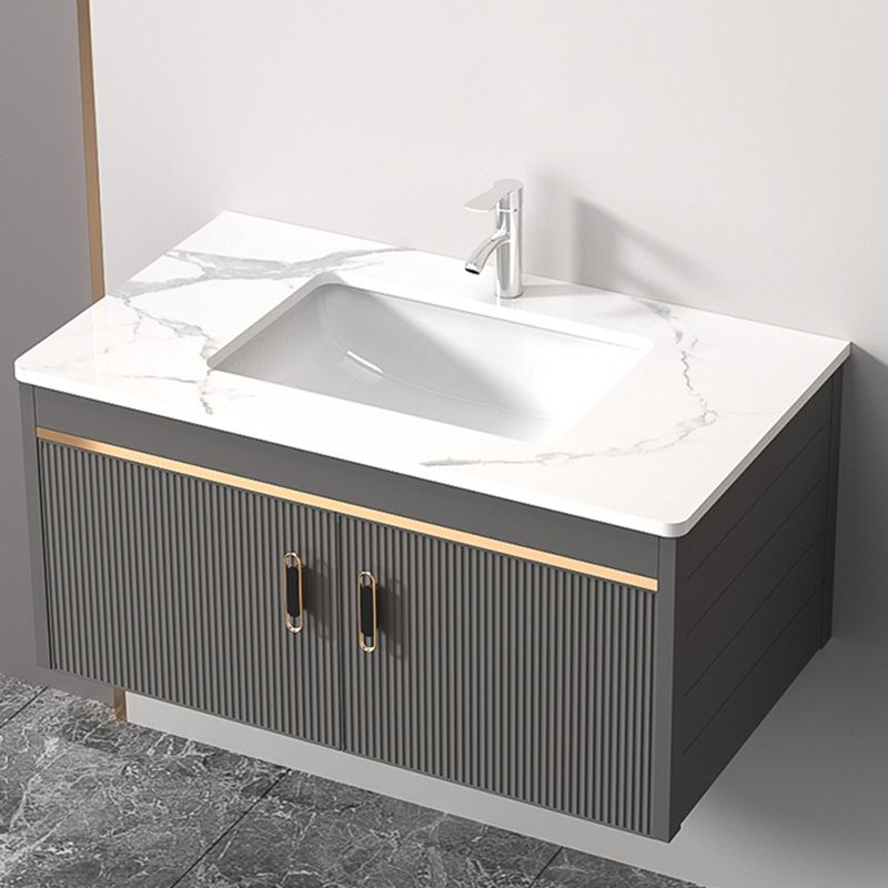 Wall Mount Glam Bathroom Sink Vanity with Faucet Included