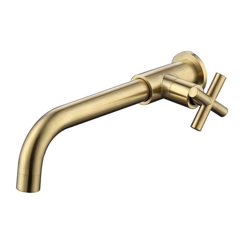 Taavita Wall-Mounted Faucet, Single Cross Handle, Modern Sink Faucet for Bathroom in Black, Gold, Chrome