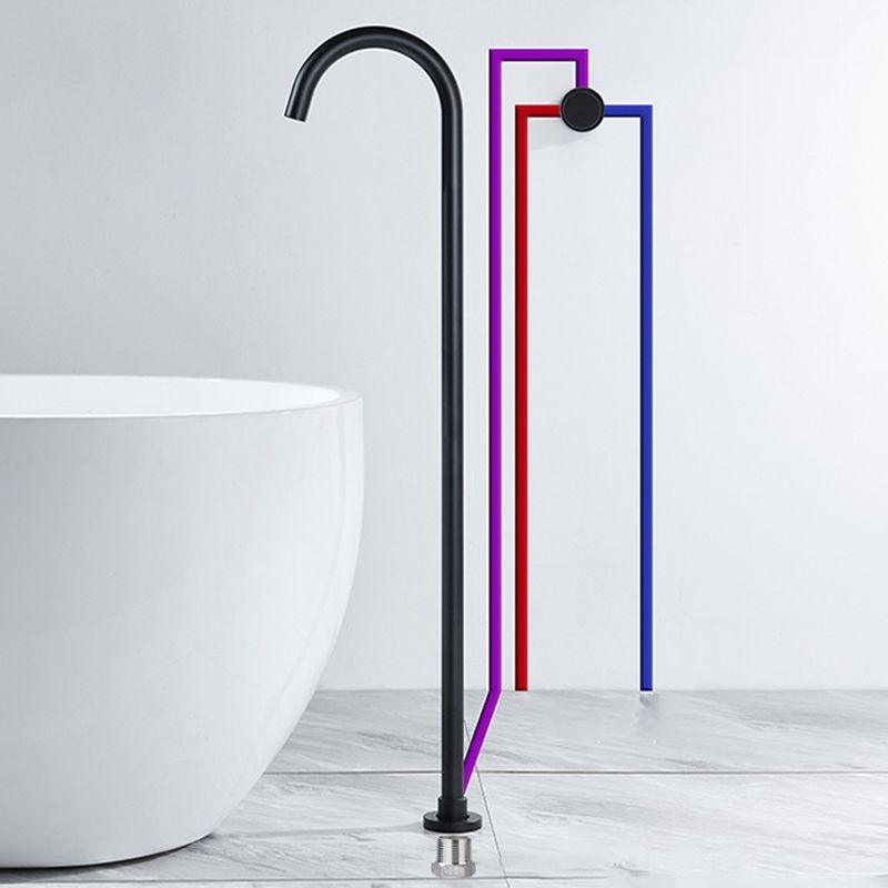 Modern Freestanding Bathtub Faucet Taavita 1-Handle Floor Mounted Freestanding Tub Filler