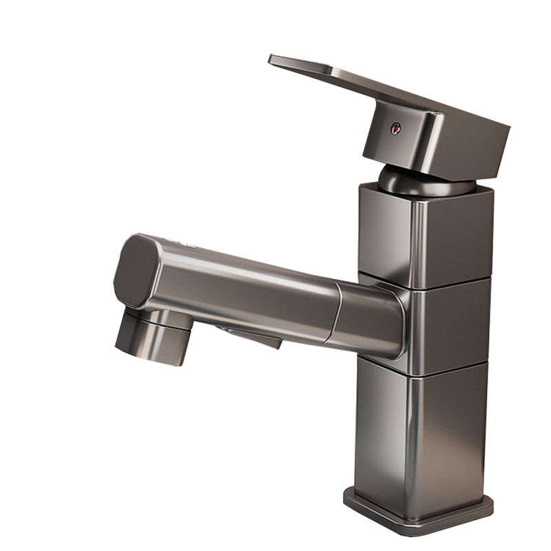 Taavita Bathroom Sink Faucet, Single Lever Mixer with Swivel Spout in Black Gray