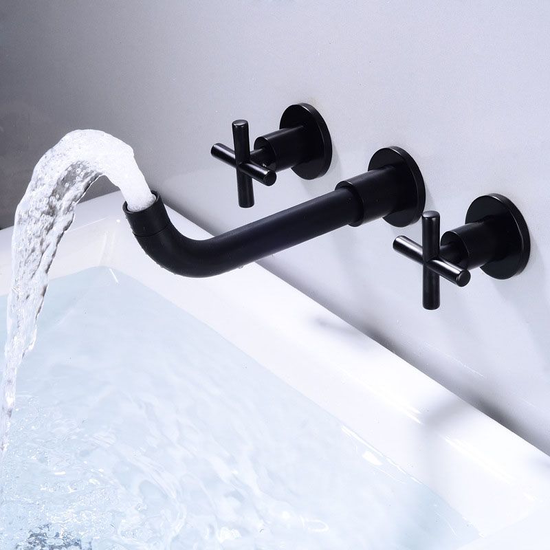 Taavita Modern Bathroom Wall Mounted Faucet with Rotating Handle for Bathtub