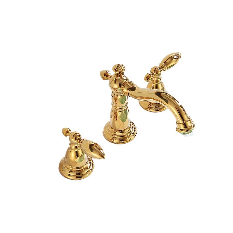 Deck Mounted Low Arc Copper Roman Tub Faucet Set - Traditional Design in Taavita Gold, Taavita Rose Gold, Taavita Dark Gold, and Taavita Brown