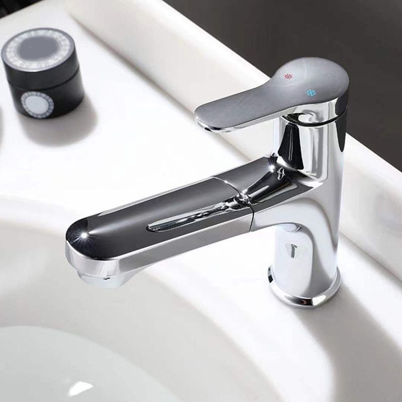 Modern Pull-out Faucet Single Lever Handle Faucet for Bathroom