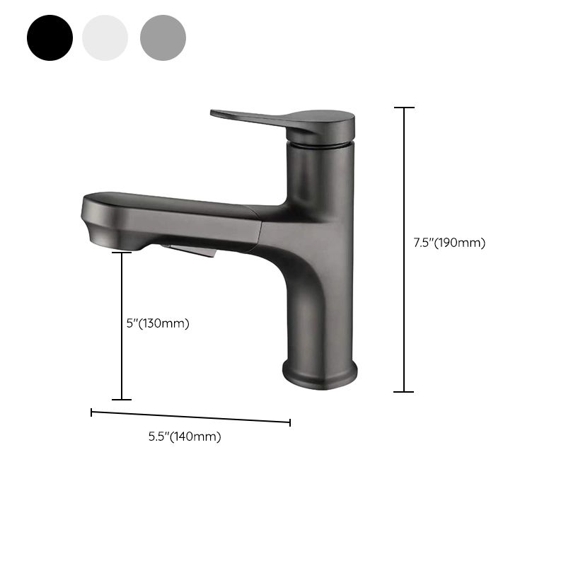 Modern Pull-out Faucet Single Lever Handle Faucet for Bathroom