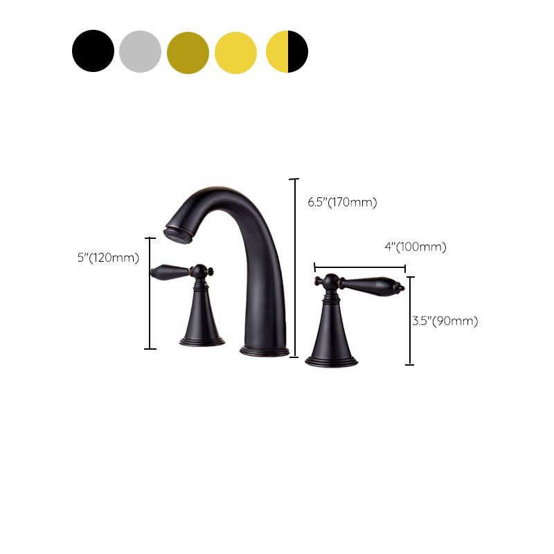 Taavita Traditional Roman Tub Faucet Set with Handles - Fixed Deck-Mount