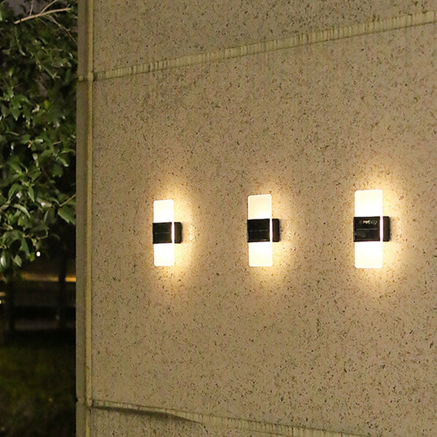 Taavita Waterproof Acrylic LED Solar Wall Light Lamp Outdoor Light