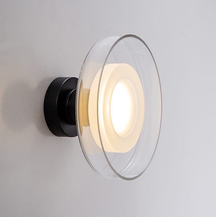 Taavita Vintage Round Hardware Glass LED Wall Light Lamp