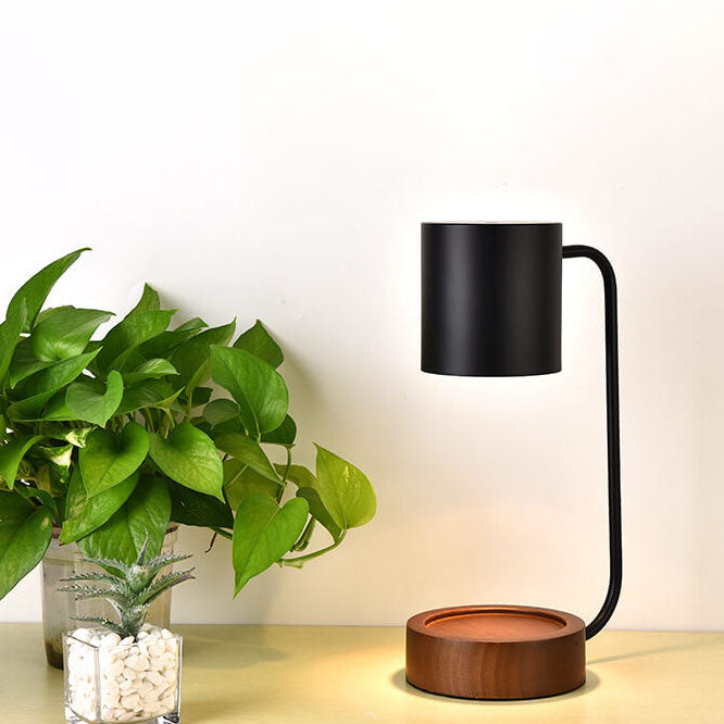 Taavita Minimalistic Wooden Table Lamp with Timing Dimming Function - 1 Light from Melting Wax