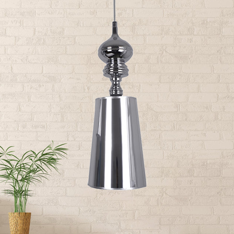 Metal Cone Pendulum Light in Silver/Gold - Taavita 1 Head Hanging Pendant Light, 6"/8"/10" Wide