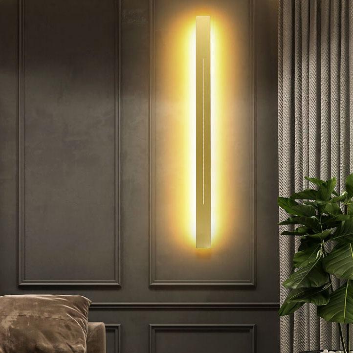 Minimalistic, elongated, bar-shaped LED wall lamp made of acrylic with 1 light by Taavita