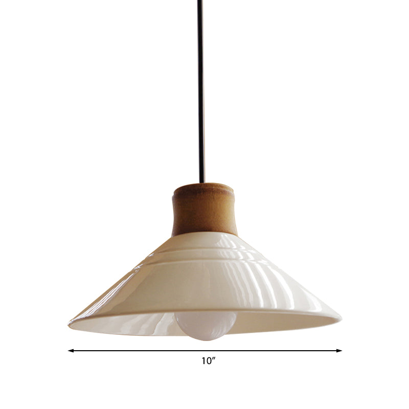 Taavita Kegel Pendant Light Modern Ceramic 1 Hanging Lamp for Dining Room