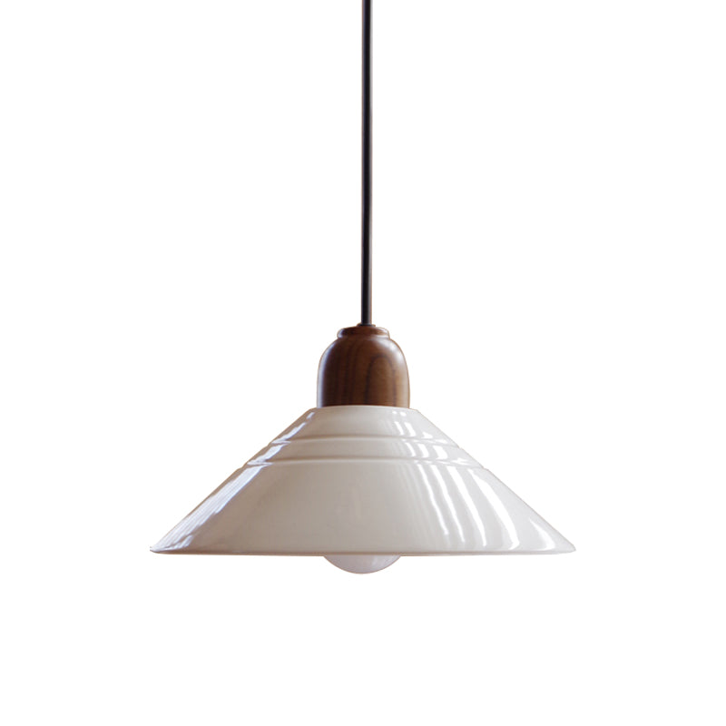 Taavita Kegel Pendant Light Modern Ceramic 1 Hanging Lamp for Dining Room