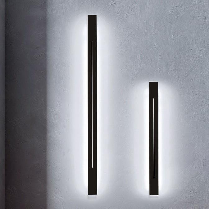 Minimalistic, elongated, bar-shaped LED wall lamp made of acrylic with 1 light by Taavita