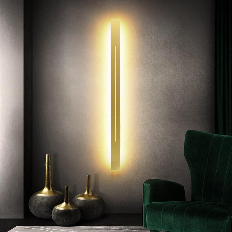 Minimalistic, elongated, bar-shaped LED wall lamp made of acrylic with 1 light by Taavita