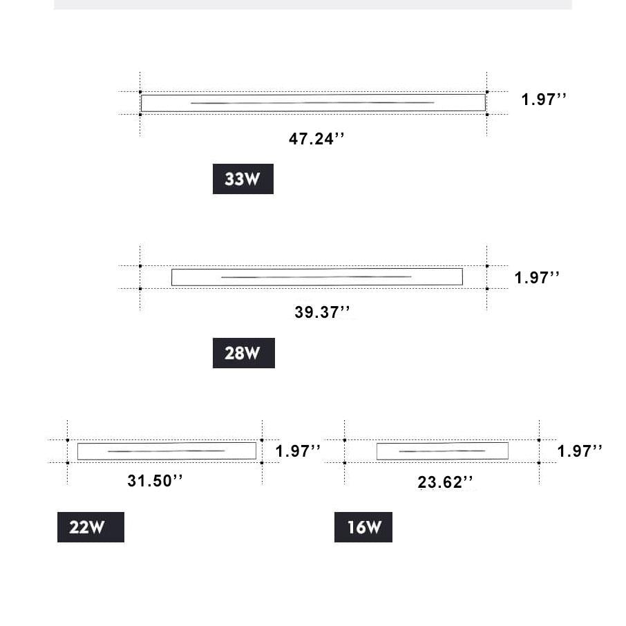 Minimalistic, elongated, bar-shaped LED wall lamp made of acrylic with 1 light by Taavita