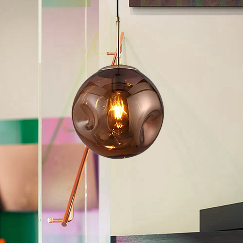 Modern Style 1 - Pendant Light with Concave Glass Shade Taavita Hanging Light for Restaurant