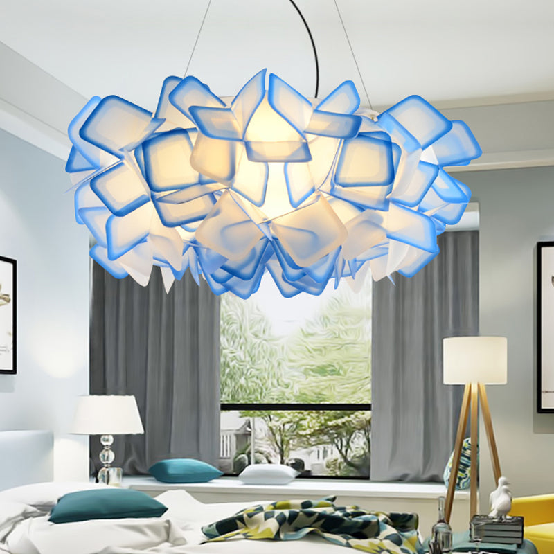 Hand-Worked Blooming LED Chandelier Modern Stylish Acrylic Taavita Suspended Lighting Fixture, 21"/31" Width