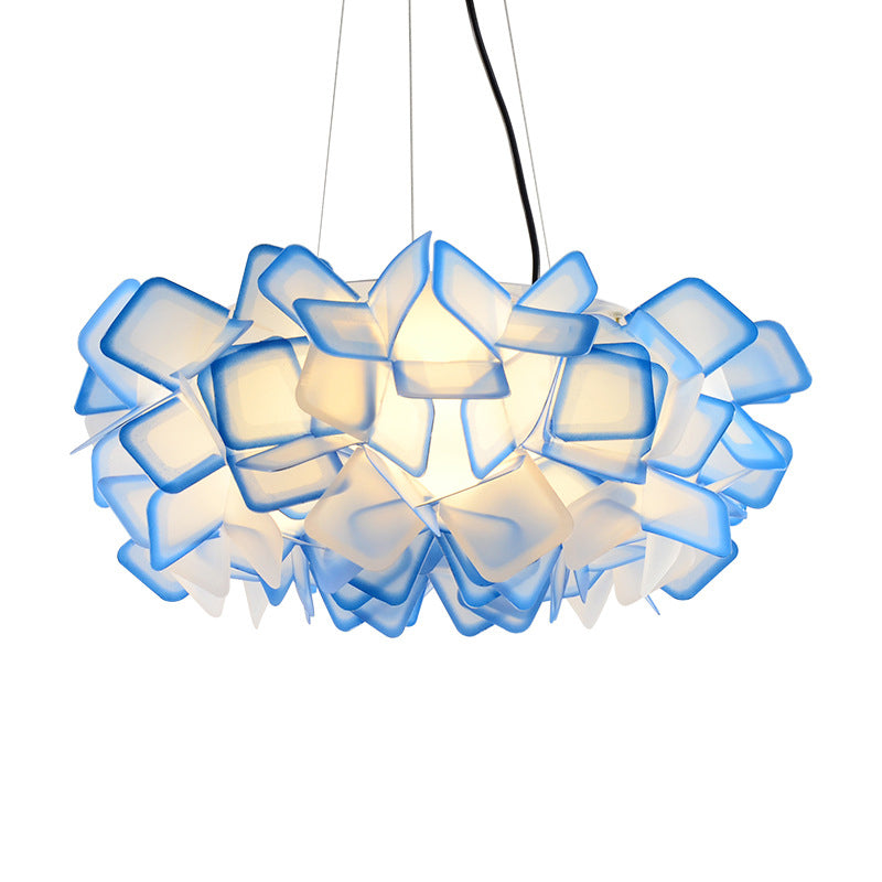 Hand-Worked Blooming LED Chandelier Modern Stylish Acrylic Taavita Suspended Lighting Fixture, 21"/31" Width