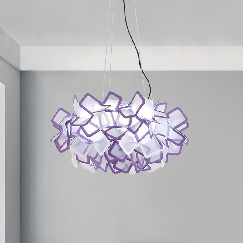 Hand-Worked Blooming LED Chandelier Modern Stylish Acrylic Taavita Suspended Lighting Fixture, 21"/31" Width