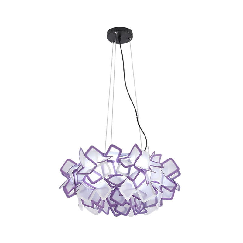 Hand-Worked Blooming LED Chandelier Modern Stylish Acrylic Taavita Suspended Lighting Fixture, 21"/31" Width