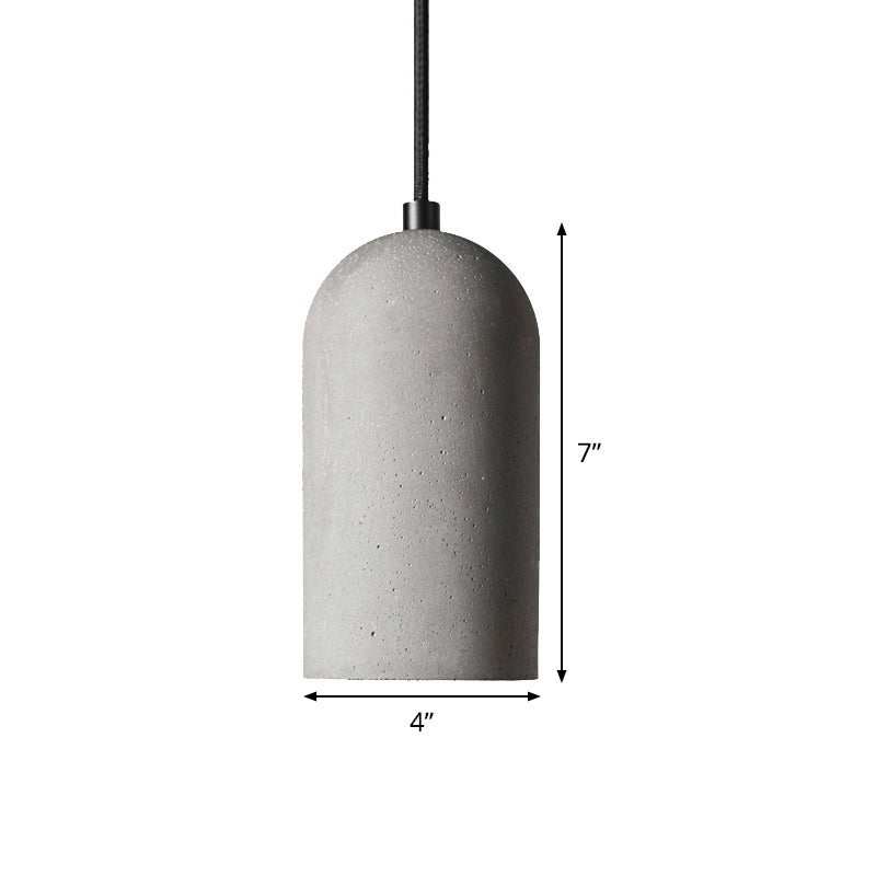 Long Dome Taavita Down Lighting Fixture 1 Bulb Living Room Pendant Ceiling Bright in Grey