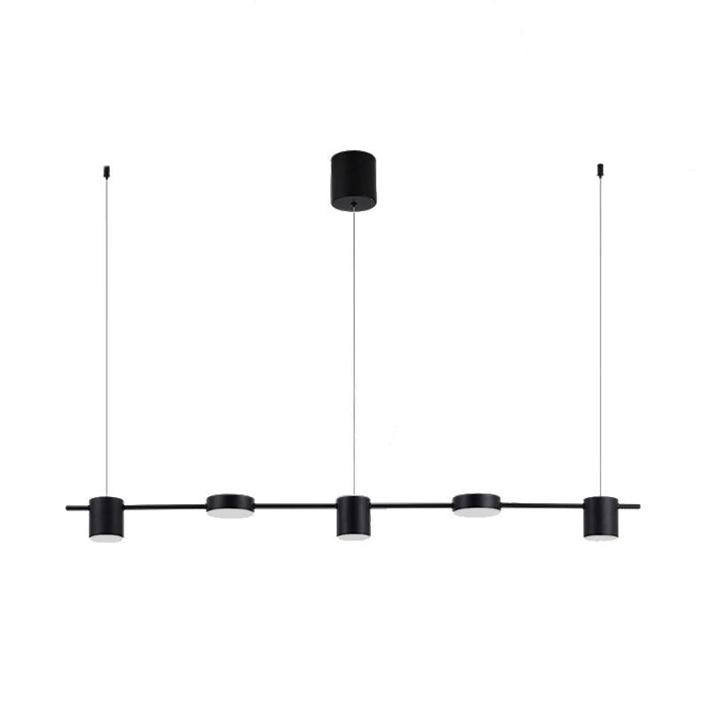 Taavita Aluminium Island Pendant Modern Simple 3/5-Head Ceiling Light Black/Gold in Warm/White Light