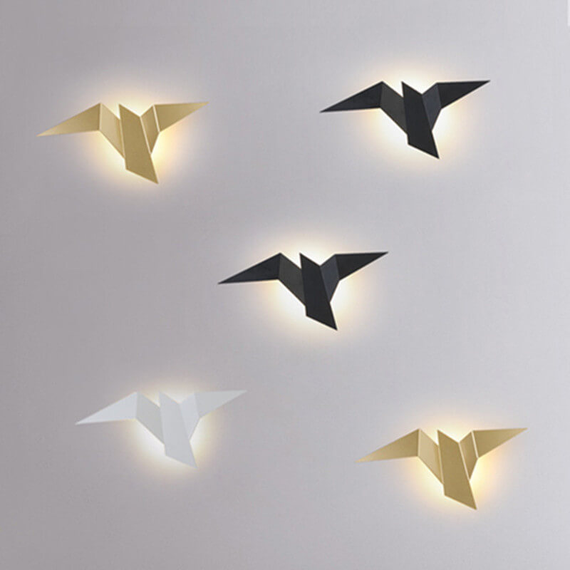 Modern Creative Flying Bird Metal LED Wall Light Lamp 1 Light