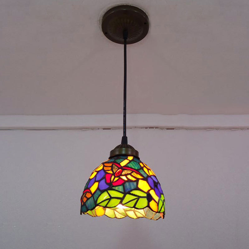 Dining Room Lighting Fixtures Tiffany, Stained Glass Dragonfly Ceiling Pendant Lamp Clearhalo 'Ceiling Lights' 'Industrial' 'Middle Century Pendants' 'Pendant Lights' 'Pendants' 'Tiffany close to ceiling' 'Tiffany Pendants' 'Tiffany' Lighting' 170059