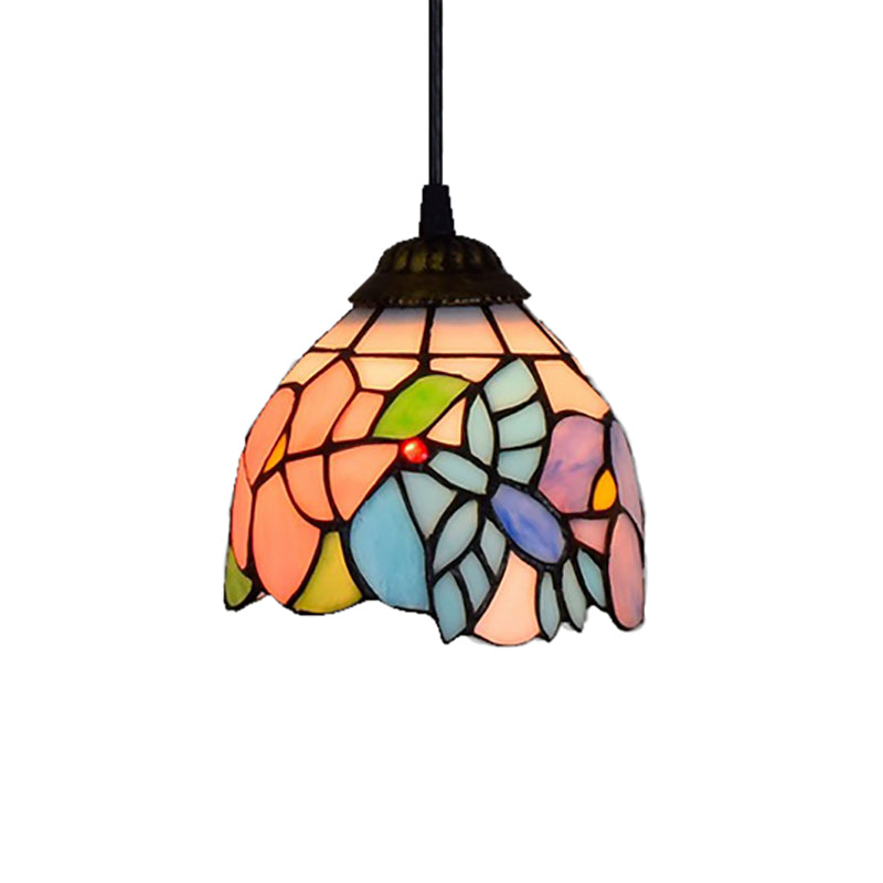 Taavita Stained Glass Dragonfly Ceiling Pendant Lamp, Dining Room Lighting Fixtures