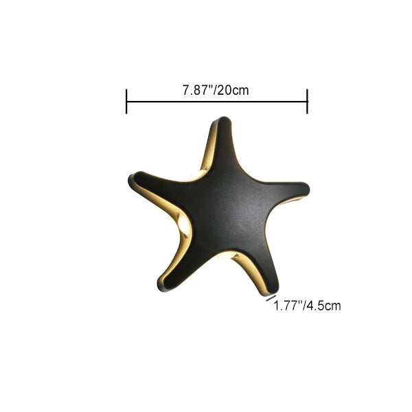 Contemporary Simplicity Aluminum Starfish Design LED Waterproof Wall Light Lamp for Outdoor Terrace