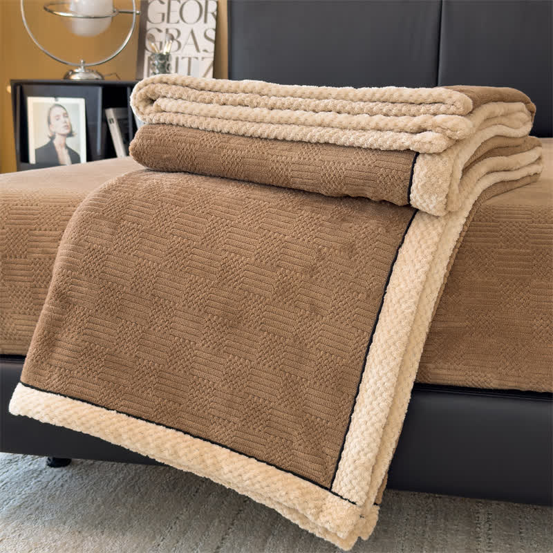 Taavita Fluffy Reversible Fleece Warm Blanket