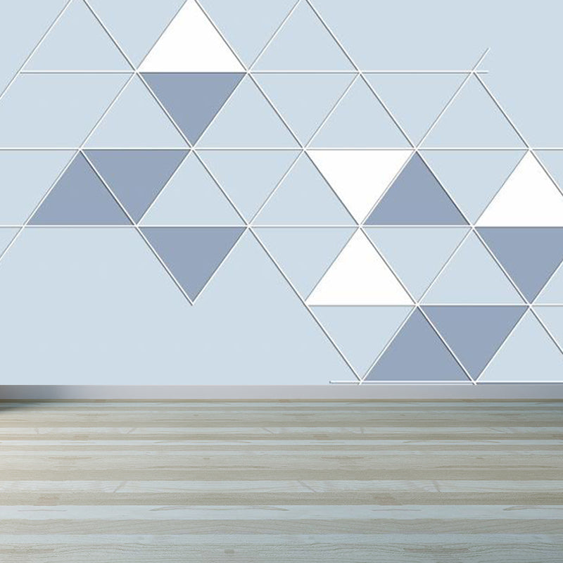 Geometric Triangle Wallpaper Mural Modern Non-Woven Fabric Wall Covering for Living Room