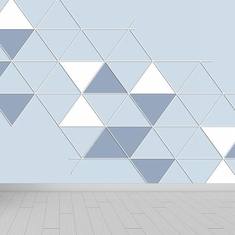 Geometric Triangle Wallpaper Mural Modern Non-Woven Fabric Wall Covering for Living Room