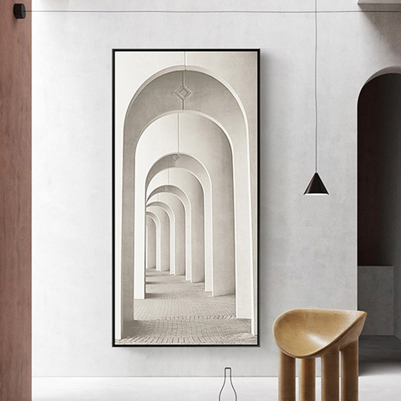 Modern Long Corridor Canvas Art for Bedroom Photography Wall Decor, Multiple Sizes Clearhalo 'Art Gallery' 'Canvas Art' 'Contemporary Art Gallery' 'Modern' Arts' 1763853