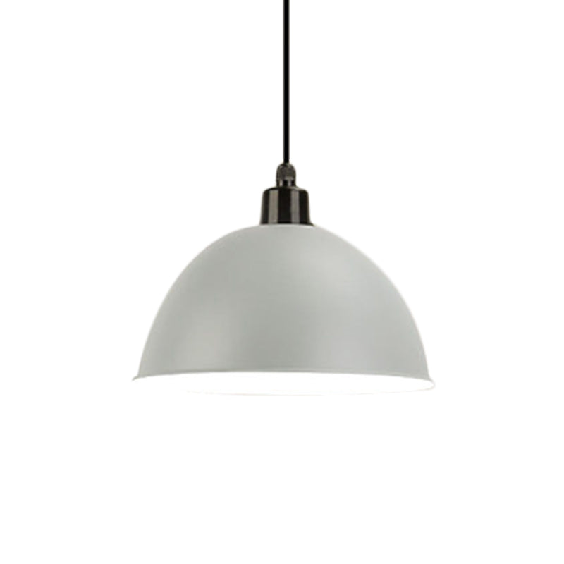 Taavita Schwarz/Grau - Suspension Lamp Dome Shade 1 Bulb Pendant Light for Dining Room in Industrial Style, 12"/14" W