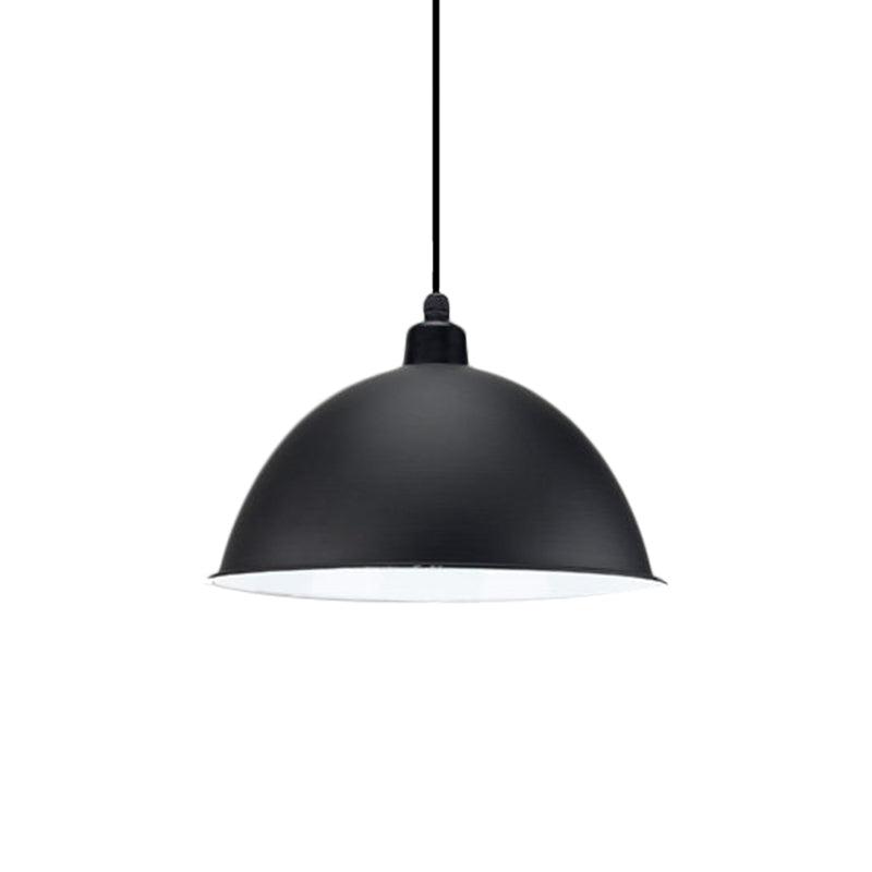 Taavita Schwarz/Grau - Suspension Lamp Dome Shade 1 Bulb Pendant Light for Dining Room in Industrial Style, 12"/14" W