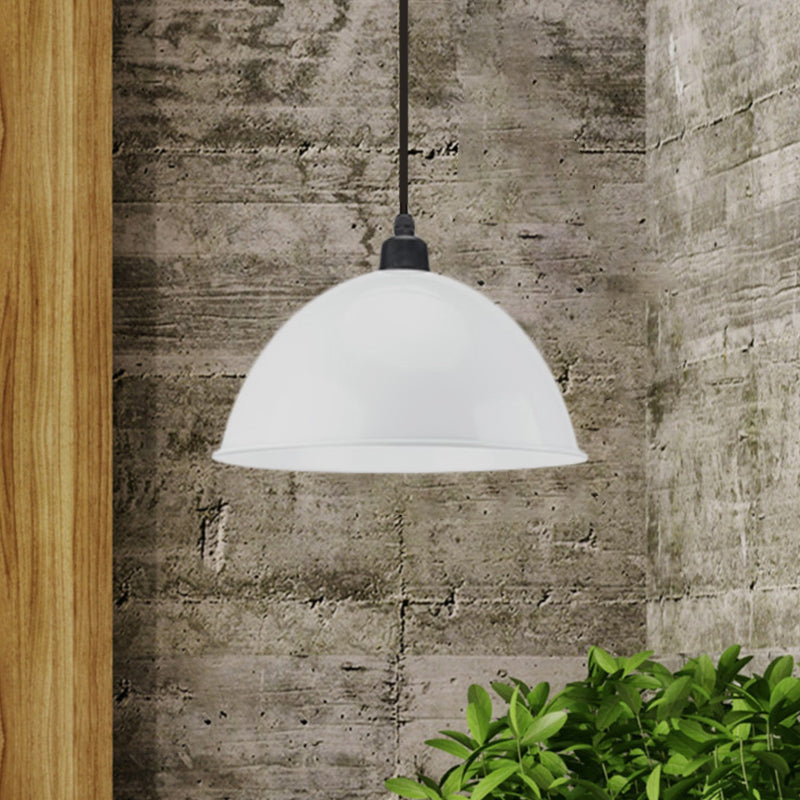 Taavita Schwarz/Grau - Suspension Lamp Dome Shade 1 Bulb Pendant Light for Dining Room in Industrial Style, 12"/14" W