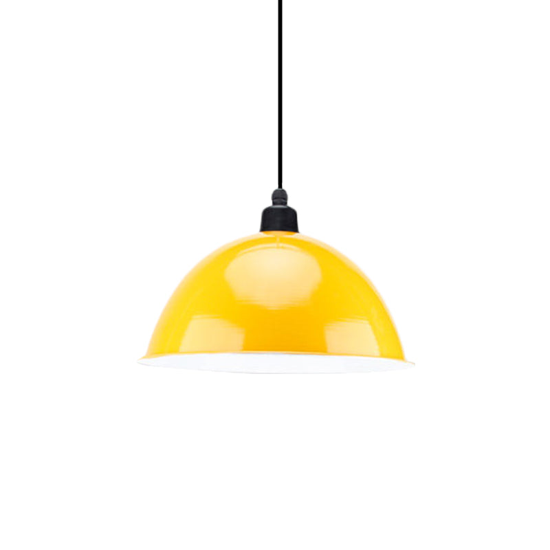 Taavita Schwarz/Grau - Suspension Lamp Dome Shade 1 Bulb Pendant Light for Dining Room in Industrial Style, 12"/14" W