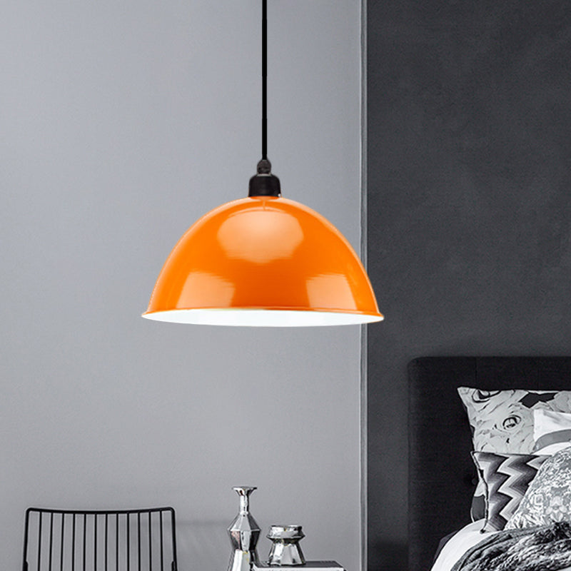 Taavita Schwarz/Grau - Suspension Lamp Dome Shade 1 Bulb Pendant Light for Dining Room in Industrial Style, 12"/14" W