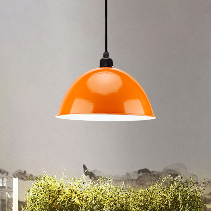 Taavita Schwarz/Grau - Suspension Lamp Dome Shade 1 Bulb Pendant Light for Dining Room in Industrial Style, 12"/14" W