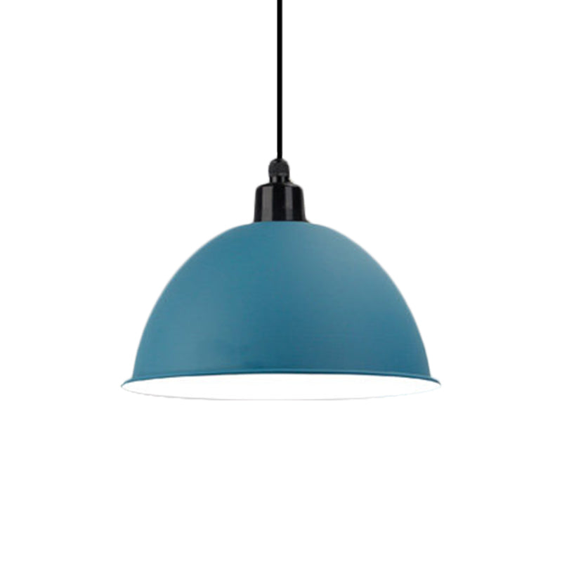 Taavita Schwarz/Grau - Suspension Lamp Dome Shade 1 Bulb Pendant Light for Dining Room in Industrial Style, 12"/14" W