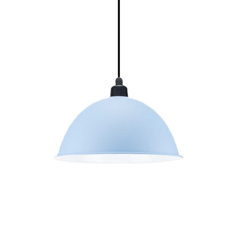 Taavita Schwarz/Grau - Suspension Lamp Dome Shade 1 Bulb Pendant Light for Dining Room in Industrial Style, 12"/14" W