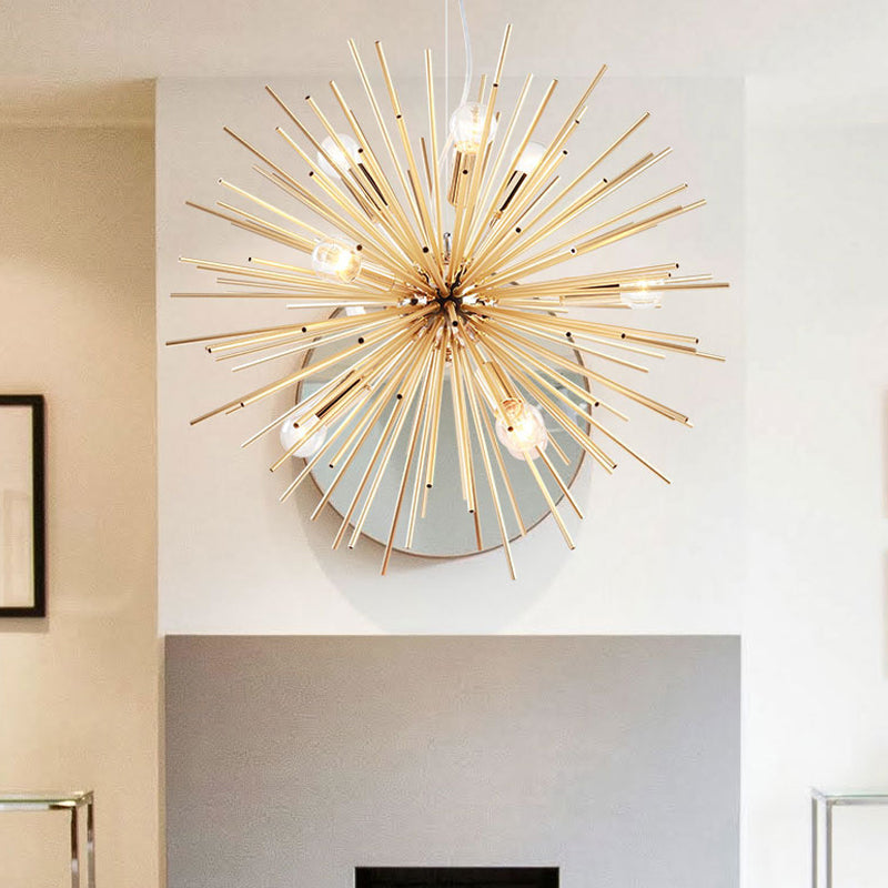 20.5"/22.5" Dia Sputnik Chandelier Pendant Light Modern Metal LED Gold Hanging Pendant Lamp Clearhalo 'Ceiling Lights' 'Chandeliers' 'Modern Chandeliers' 'Modern' Lighting' 187662